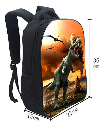 Mochila Escolar Con Dinosaurios (dinosaurio De 4 X 14 Pulgad