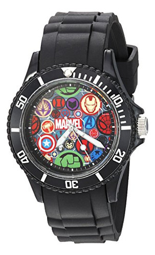 Reloj Casual De Cuarzo Classic De Marvel Para Hombre Color N