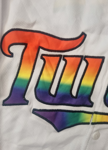 Jersey Twins Minnesota Mlb Oficial Bordado Local Pride Xl (Usado)