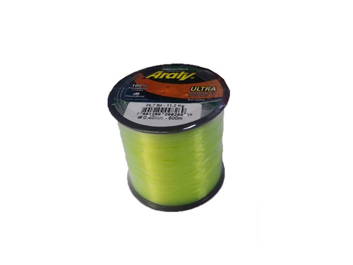 Imagen 3 de 4 de Bobina Tanza Nylon Monofilamento Araty 0.40 Mm Amarillo Fluo
