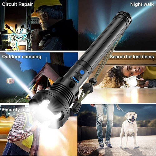 Linterna Láser Led Recargable Táctica De 90000 Lúmenes De Al