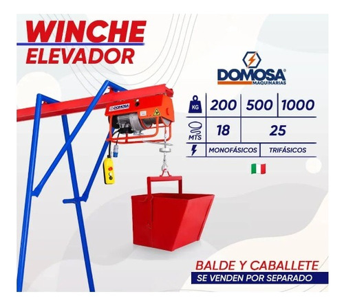 Balde Metalico 150 Kilos Para Winche 