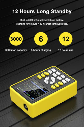 Osciloscopio Digital Portatil 100 Mhz Fnirsi 5012h Batería