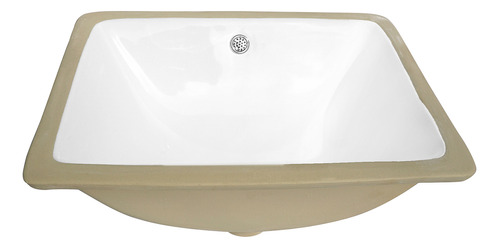 Lavabo de baño submontar Lux Sany Submontables TB19 blanco brillante 36cm x 48cm x 20cm