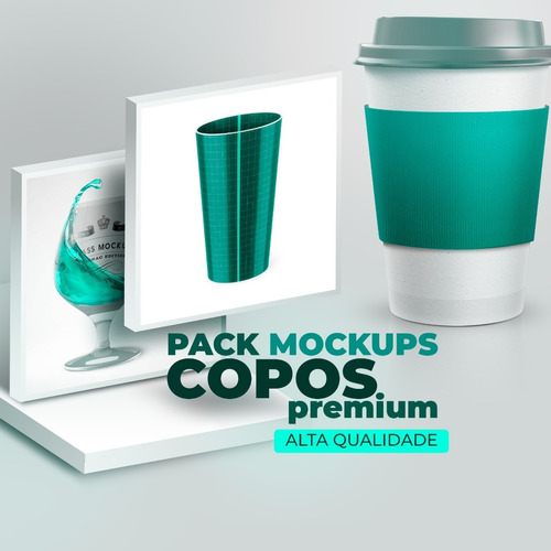 Pack Mockups Premium Copos E Taças