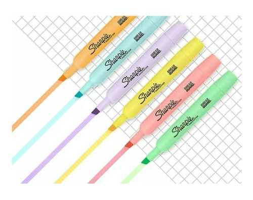 Resaltador Sharpie Pastel 6 Pzas Mas Dos De Regalo Suave