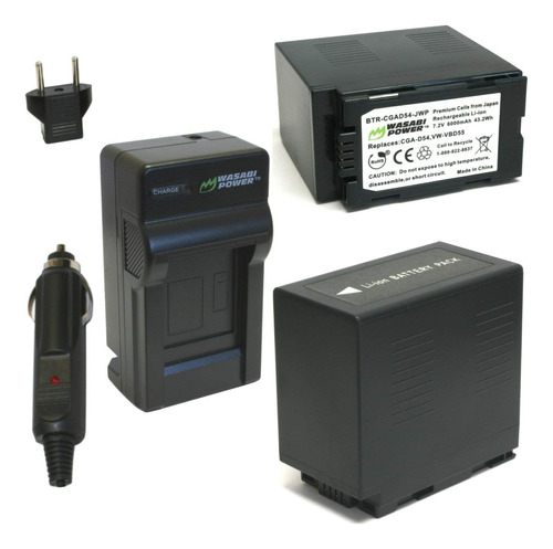 Power Battery (2 Unidades) Cargador Para Panasonic Cga-d54