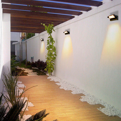 Lámpara De Pared Tania I Led 10 W Luz Cálida Tecnolite Color Negro