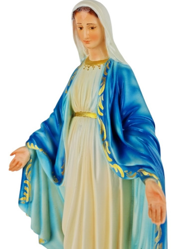Imagem 2 de 10 de Escultura Imagem Nossa Senhora Das Graças - Colorida 30cm
