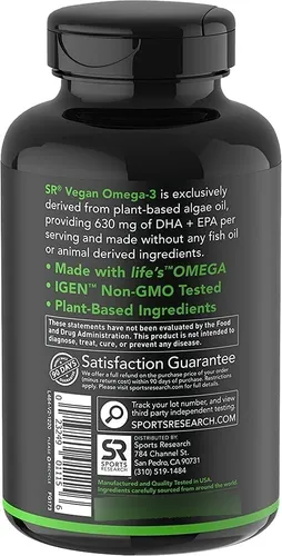 Omega 3 Vegan Sports Research 60 C psulas Cuotas sin inter s