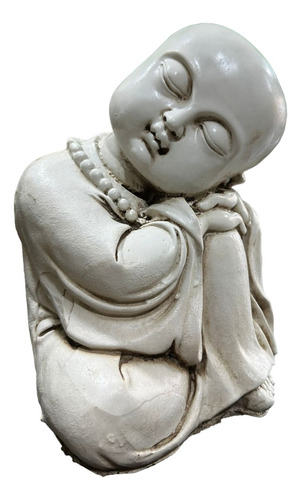 Buda Monje Soñador Mudra Descanso Resina 25 Cm Alto 