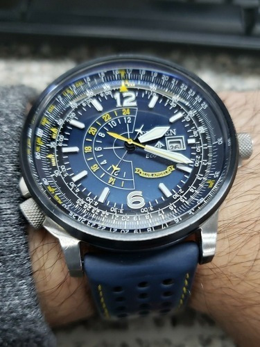 Imagen 6 de 6 de Citizen Promaster Nighthawk Leather Bj7007-02l ¨¨¨¨dcmstore