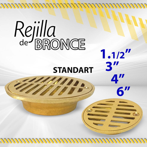 Rejilla De Bronce Standart 1.1/2 - 3 - 4 - 6