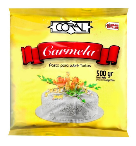 Pasta Cubrir Torta Carmela 500 G Premium - Ciudad Cotillón