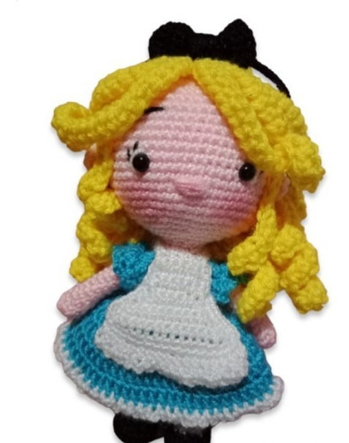 Amigurumi Peluche Alicia En El País De Las Maravillas 10cms