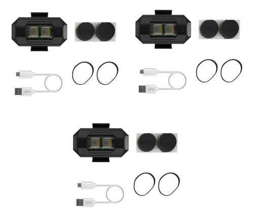 3x Drone Luz Estroboscópica Señal Luz Intermitente