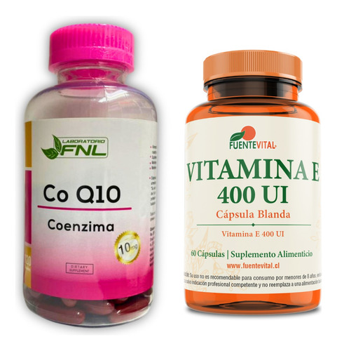 Coenzima Q10  120 Cápsulas  10 Mg + Vitamina E - Pack Oferta