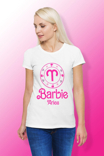 Diseños Plantillas Remeras Mujer Barbie Signos Zodiaco P73