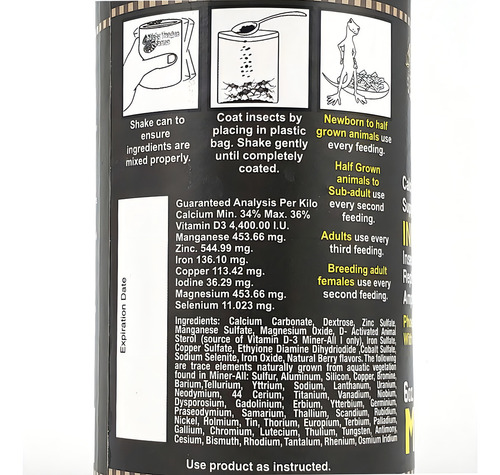 Pangea Miner-all Suplemento De Calcio Y Minerales Reptil 6oz