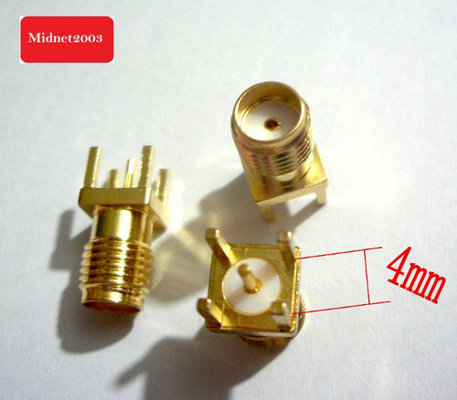 3 Conector Wifi Pcb Sma Fêmea S/pino Reto Para Soldar Placa