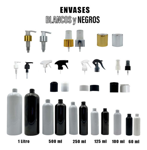 Botellas Envases Blancos Pet 1 Litro Tapa Inviolable X 100