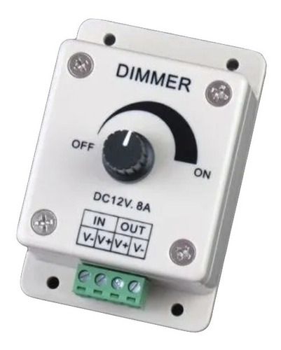 Dimmer Ajustable Regulador Led 12 Voltios 8 Amp