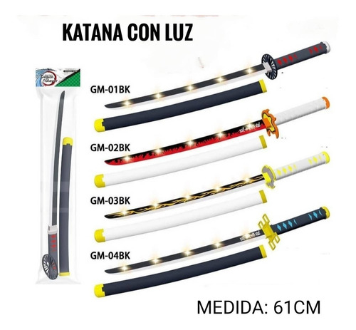 Katana Demon Slayer Con Luz Y Sonido 