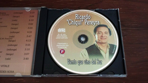 Ricardo Chiqui Pereyra - Viento Que Vino Del Sur * Cd Tango Estándar (Usado)