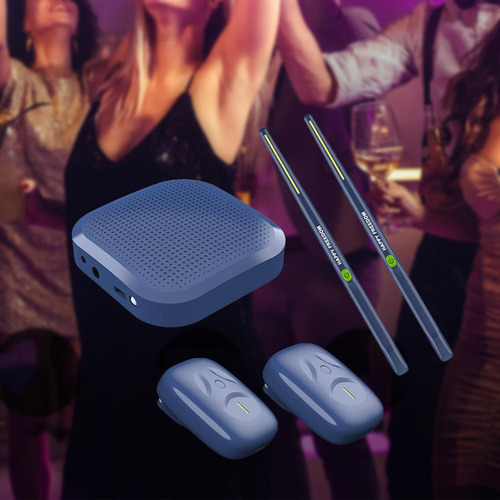 Tambor De Aire Con Baquetas, Batería De Profesional Azul