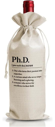 Phd Degree Graduation Gift Wine Bag, Doctorate Gift For Him 