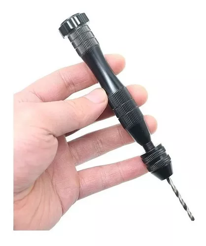 Taladro Manual ajustable con portabrocas sin llave, Mini Micro taladro de  mano de aluminio, broca helicoidal