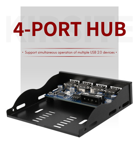 Disquete De 3,5 Polegadas 4 Hub Usb 2.0 Painel Frontal Usb2.