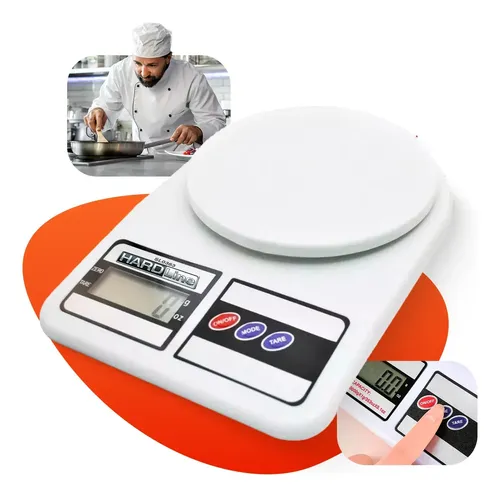 BALANÇA DIGITAL DE PRECISÃO 10KG COOK COZINHA PARA USO DOMESTICO E PROFISSIONAL FITNESS IDEAL PARA DIETAS TREINOS ALIMENTOS CONFEITARIA NUTRIÇÃO BRANCO HARDLINE 10 KG