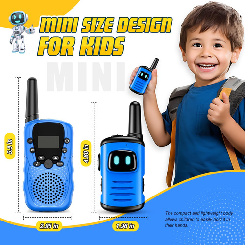 Walkie Talkies 2 Radios Azules Robot Regalo Navidad 9