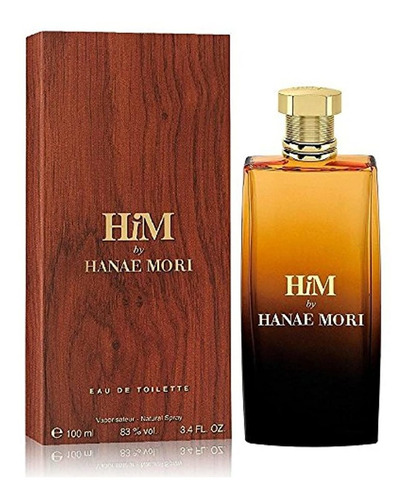 Hanae Mori Him Eau De Toilette Spray Para Hombres, 3.4 Onzas