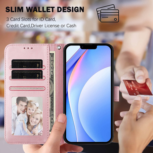 Funda De Piel Con Ranura Tipo Cartera Para Motorola G64 G60 G55 G54 Power G53 G52 G51