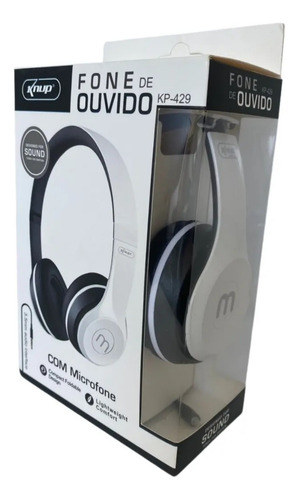 Fone Headset Dobrável C/ Cabo P2 Kp-429 Knup
