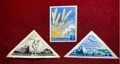 Set X3 Estampillas San Marino Míralas