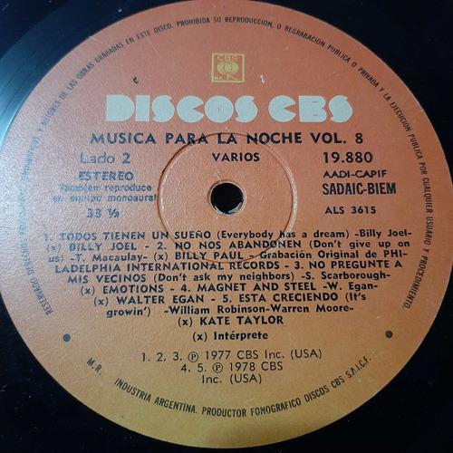 Sin Tapa Disco Musica Para La Noche Vol 8 Cp0