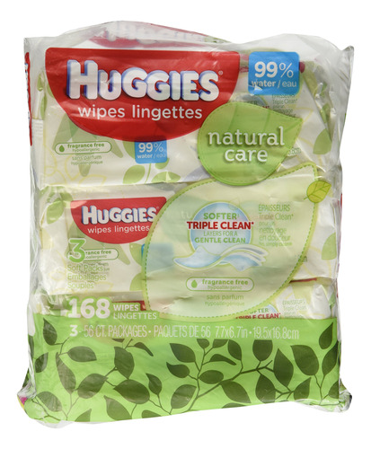 El Paquete Suave Sin Fragancia Huggies Natural Care Limpia 3