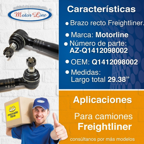 Imagen 2 de 9 de Bieleta Brazo / 29 Pul. / Freightliner Fld 120 / Q1412098002