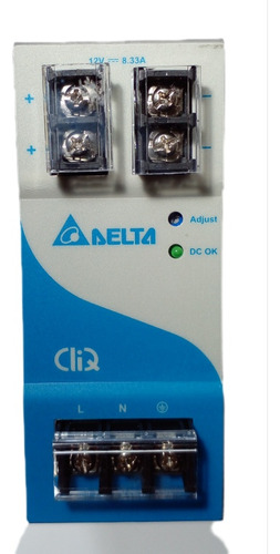 Fuente Voltaje 12vdc 5amp Delta Para Riel Din Drp012v100w1aa