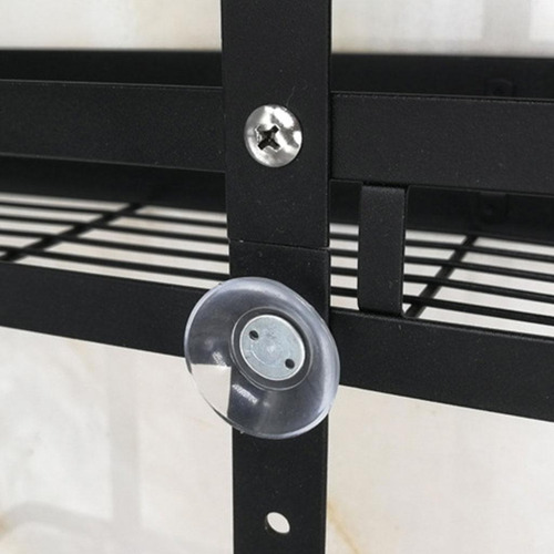 Canasta De Estante De Baño Colgante De Color Negro 1 Capa