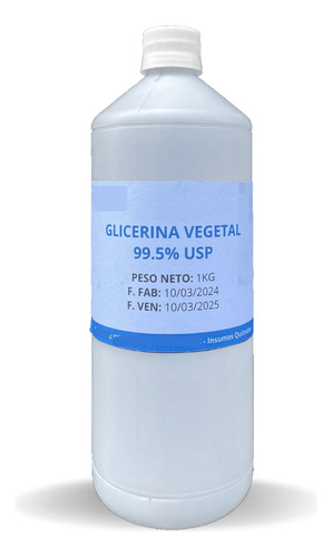 Glicerina Líquida Vegetal Usp 99.7 % ( Glicerol ) - 1 Kg