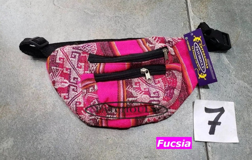 Imagen 7 de 10 de Riñonera De Aguayo Canguro Bandolera Colores Artesanal