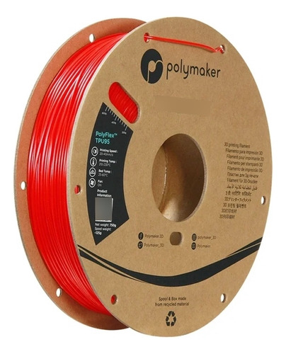 Filamento Polyflex Rojo Tpu95 1.75mm 750g