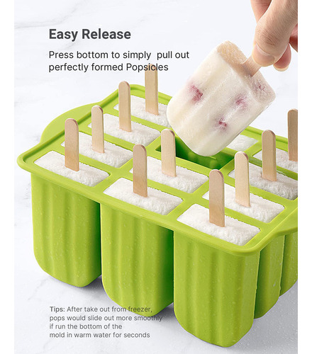 Molde Para Paletas Heladas, Cubitos De Hielo Reutilizables B