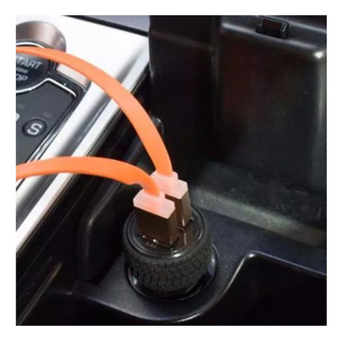 Plug In Cargador Para Auto 2puertos Usb 5v 2.1a Carga Rapida Color Blanco