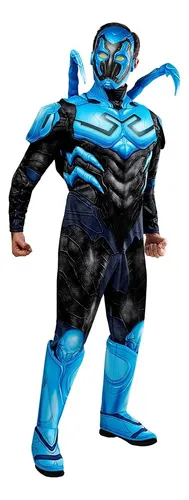 Rubie's Men's Dc Deluxe Blue Beetle Traje De Mono Y Máscara,