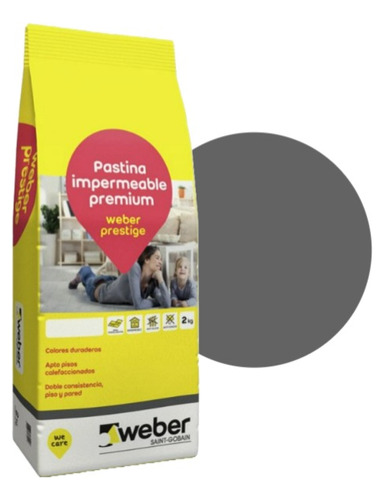 Pastina Weber Prestige Plomo X 2kg Antihongo Impermeable